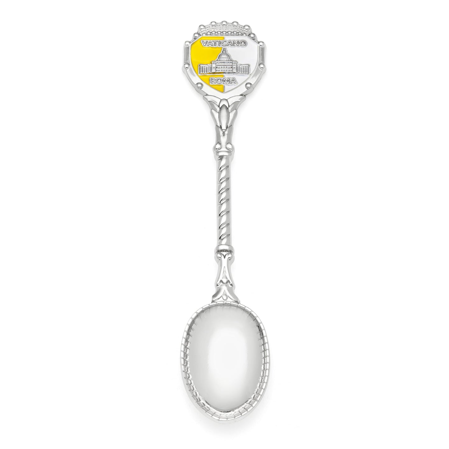 Mondo Cattolico Teaspoon Souvenir Teaspoon with St.Peter's Basilica and Vatican Flag's Colors