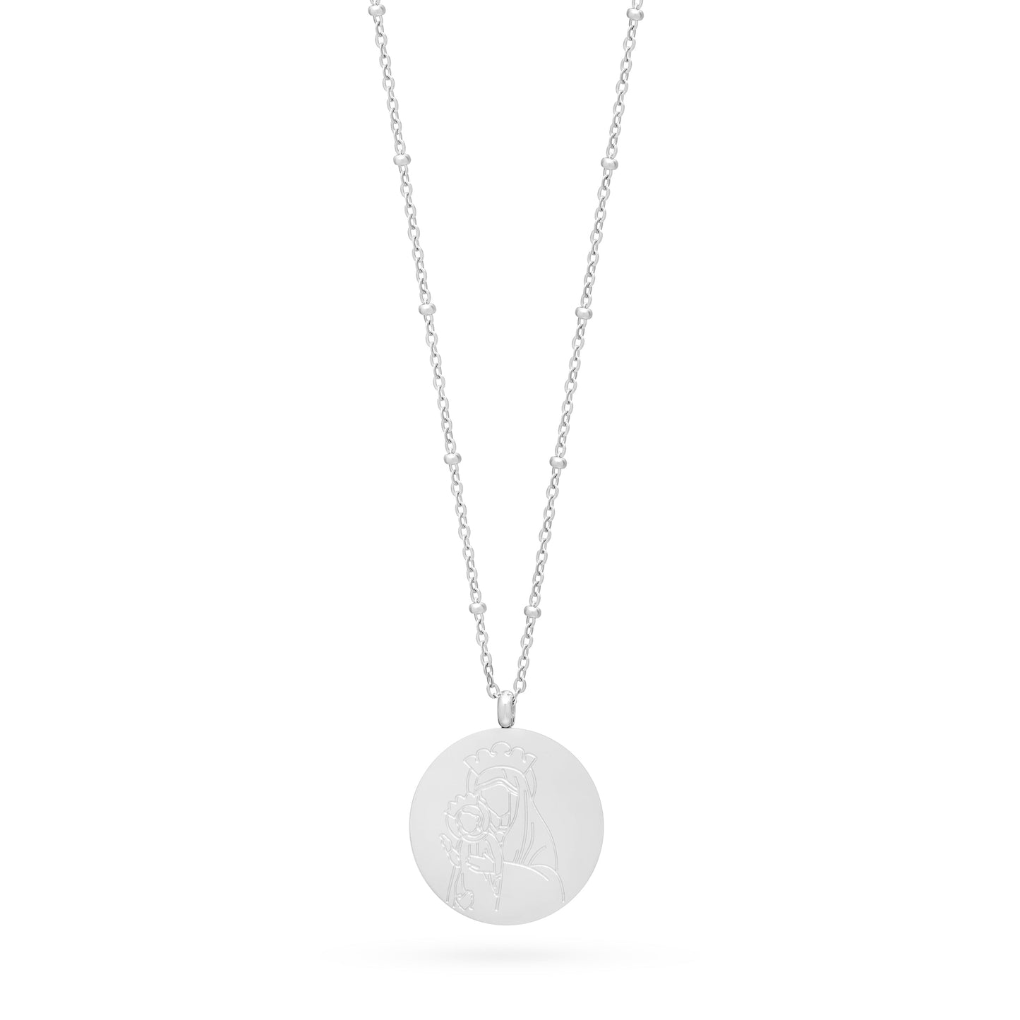 MONDO CATTOLICO ROMA Necklaces 36 - 41 cm (14.17 - 16.14 in) / 20 mm (0.79 in) Stainless Steel Necklace with Jubilee 2025 Pendant