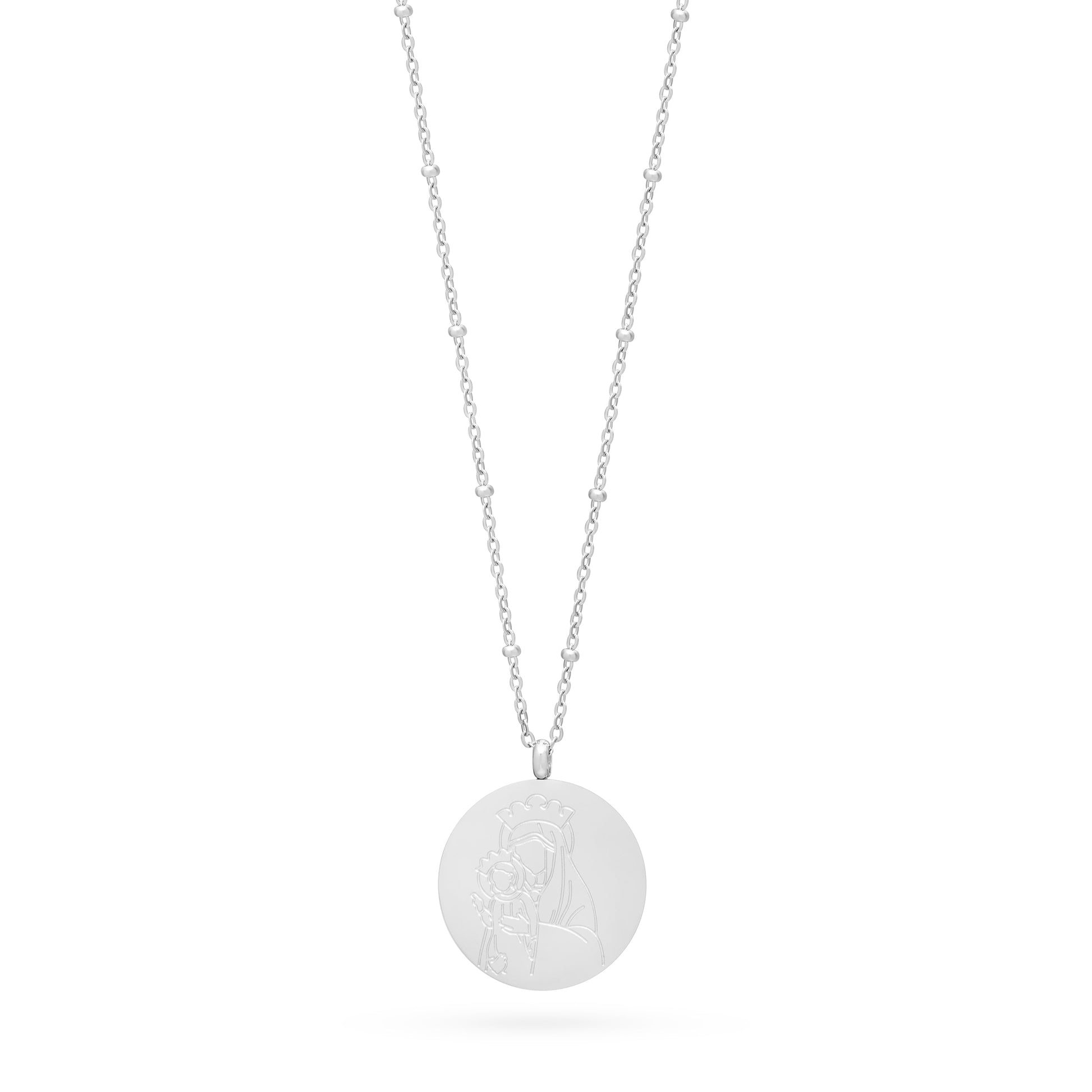 MONDO CATTOLICO ROMA Necklaces 36 - 41 cm (14.17 - 16.14 in) / 20 mm (0.79 in) Stainless Steel Necklace with Jubilee 2025 Pendant