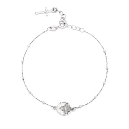 Mondo Cattolico Bracelet 16.50 - 19.50 cm (6.50 - 7.68 in) / 2 mm (0.08 in) Sterling Silver Bracelet with St. Peter's Basilica