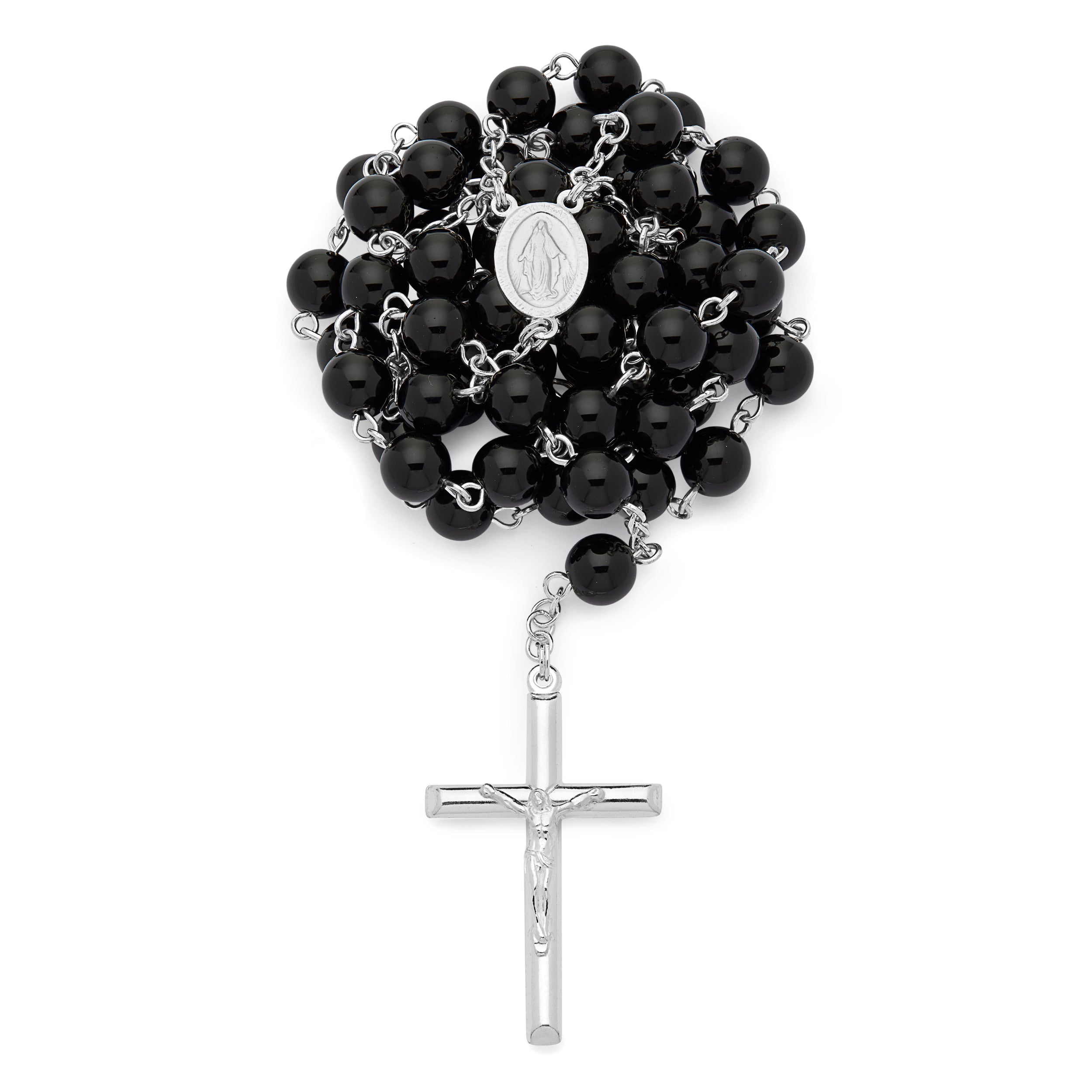 RR2069-S Sterling Silver 925 Solid Rosary 2024 Ring Cross PX