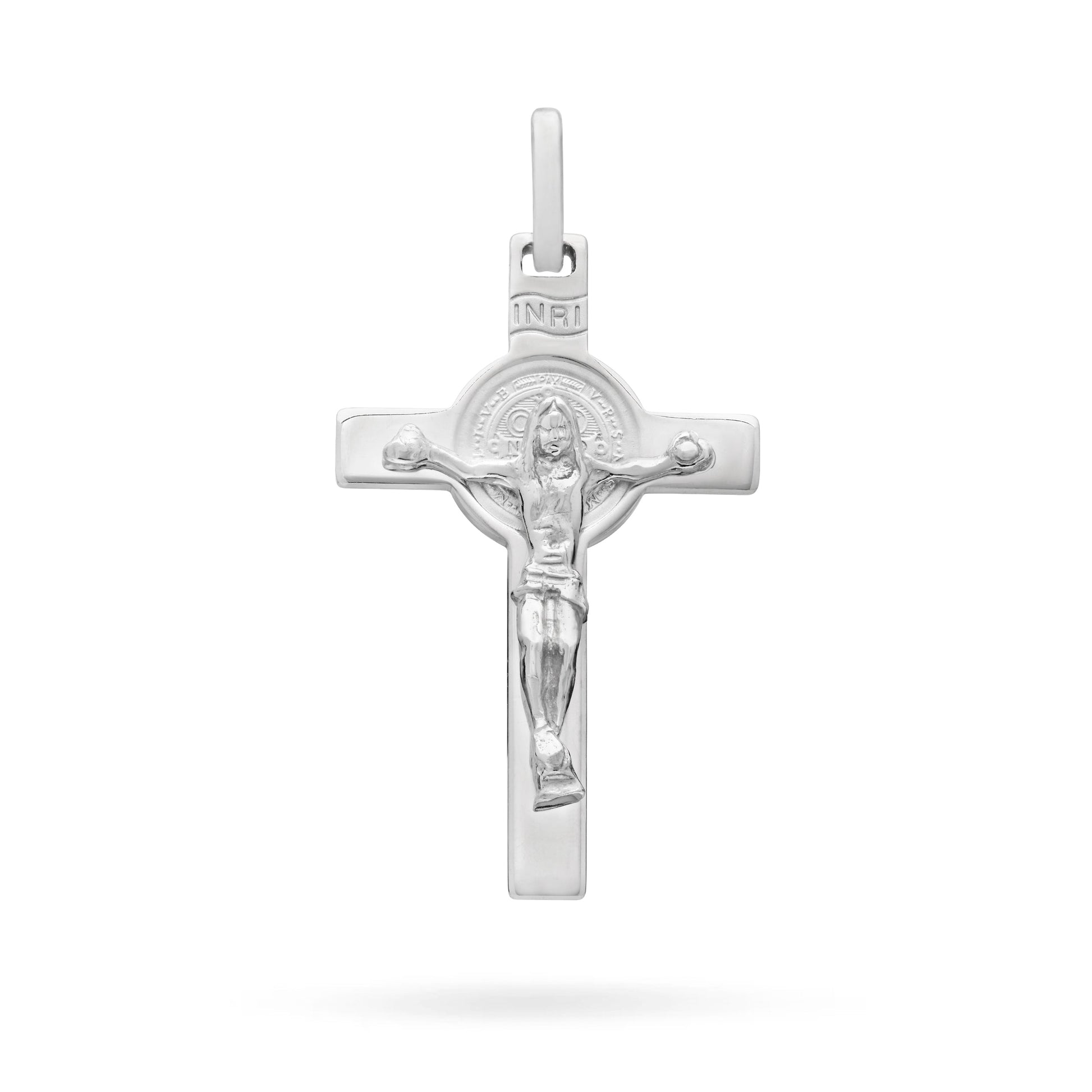 MONDO CATTOLICO ROMA Sterling Silver Saint Benedict Crucifix Pendant