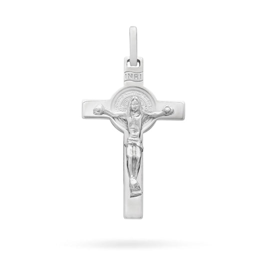 MONDO CATTOLICO ROMA Sterling Silver Saint Benedict Crucifix Pendant