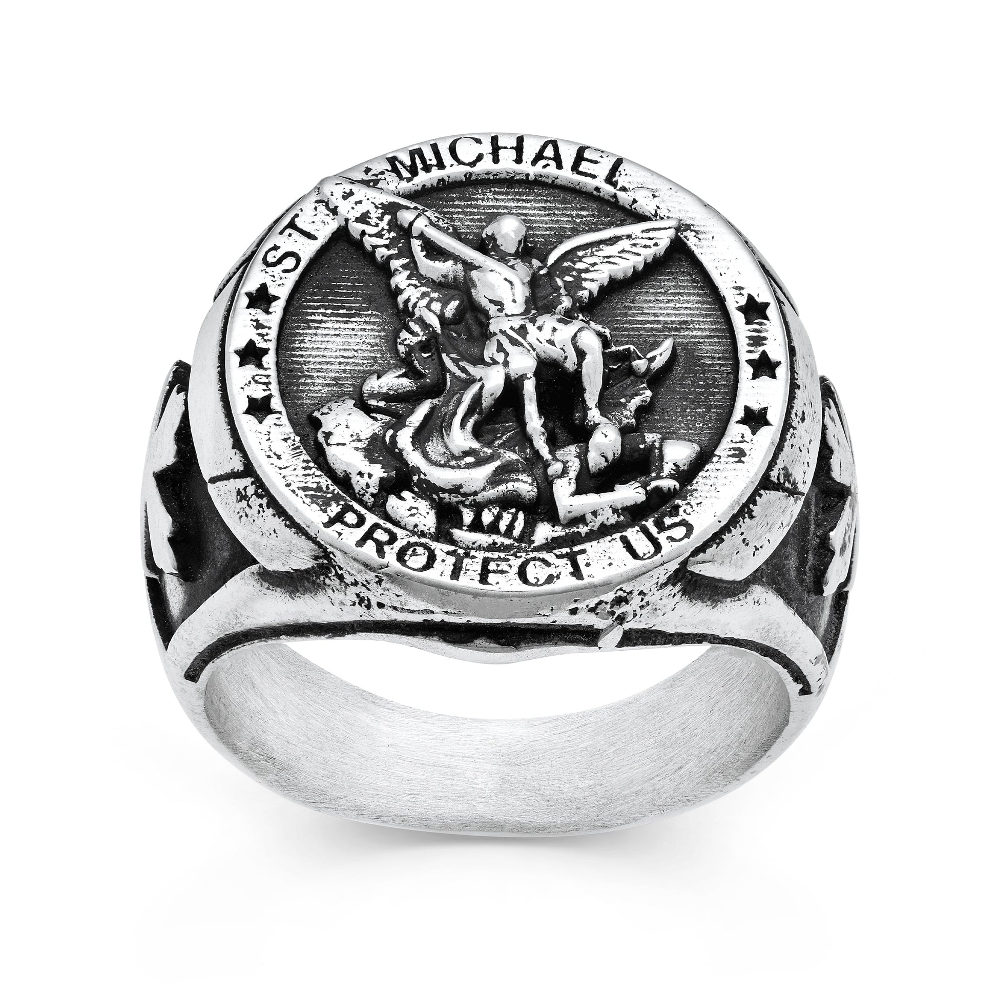 Mondo Cattolico Ring 16.56 mm (0.65 in) Sterling Silver St. Michael Ring