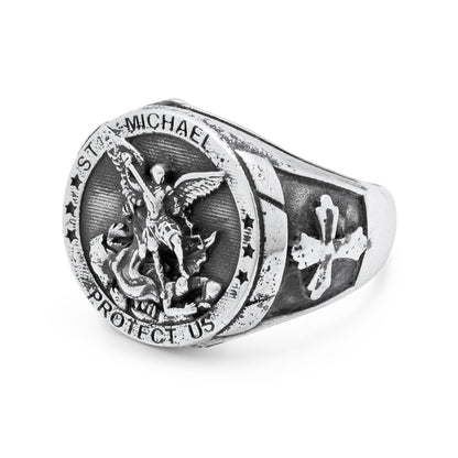 Mondo Cattolico Ring 16.56 mm (0.65 in) Sterling Silver St. Michael Ring