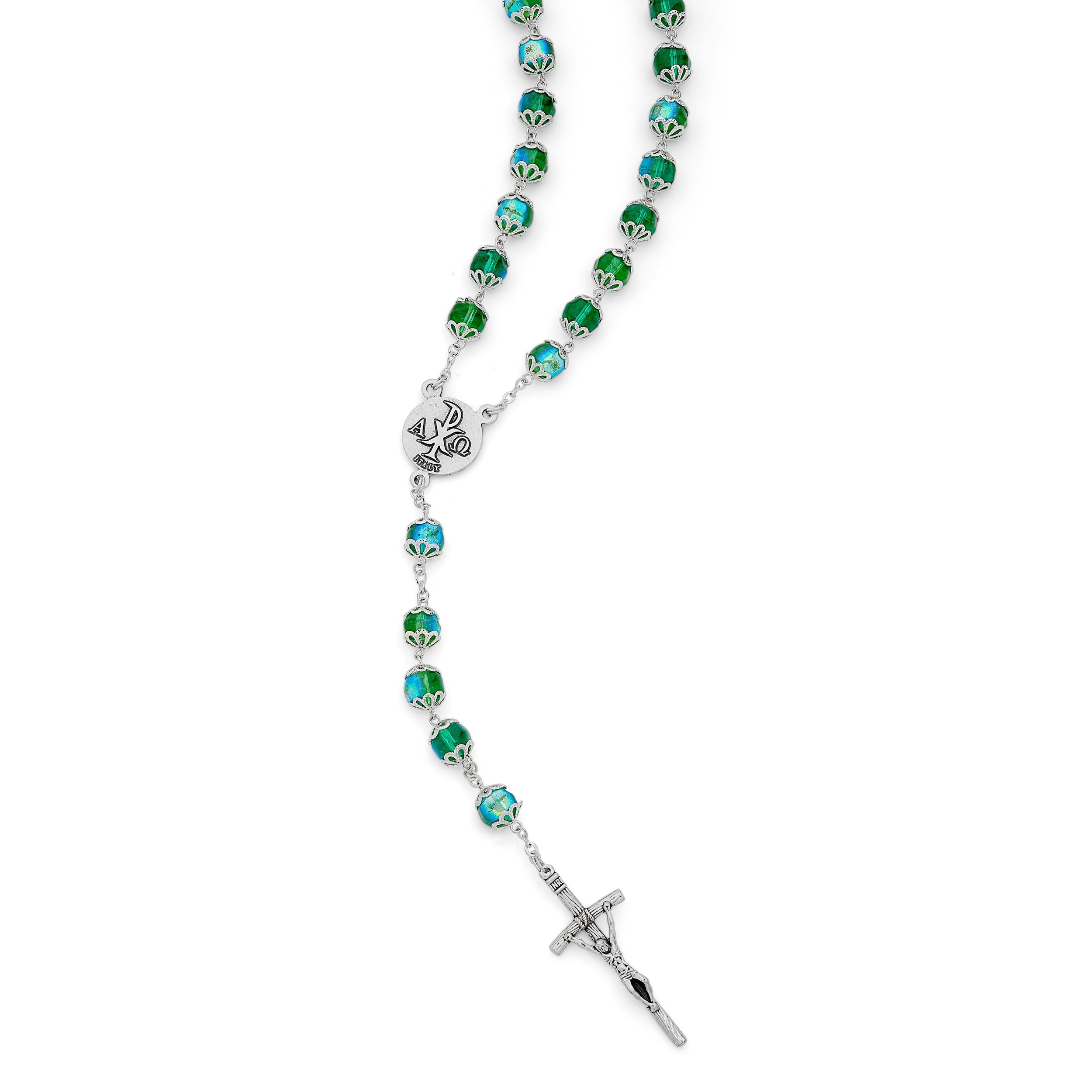 Our Lady Mary Mother Of Jesus - Catholic Green Quartz retailer Beads Rosary