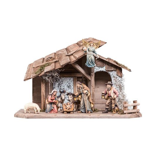 Mondo Cattolico Nativity 40 cm (15.75 in) / 26 cm (10.24 in) / 11 cm (4.33 in) Traditional Wooden Nativity Scene