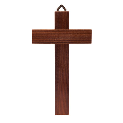 MONDO CATTOLICO ROMA Cross 16 cm (6.30 in) Walnut Wood Cross