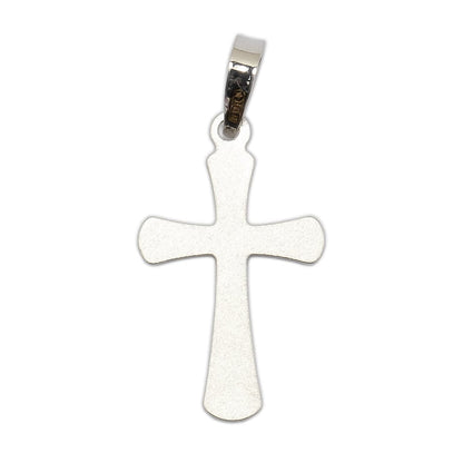 MONDO CATTOLICO White Gold Shiny Cross without Body