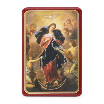 MONDO CATTOLICO ROMA 7x5 cm (2.76x1.97 in) Wooden Picture of Mary Untier of Knots