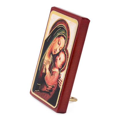 MONDO CATTOLICO ROMA Painting 5.50 x 7 cm (2.17 x 2.76 in) Wooden Picture of Our Lady of Good Counsel