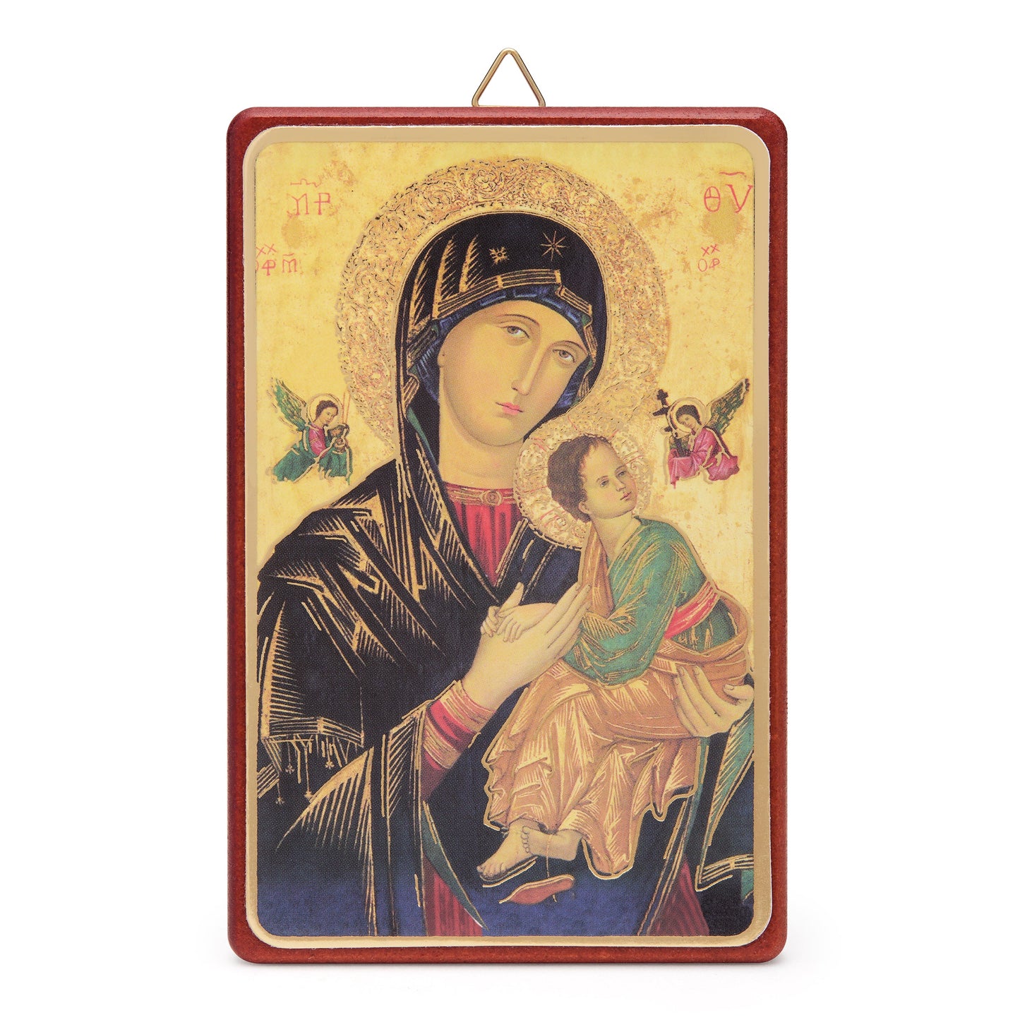 MONDO CATTOLICO ROMA 11x8 cm (4.33x3.15 in) Wooden Picture of Our Lady of Perpetual Help