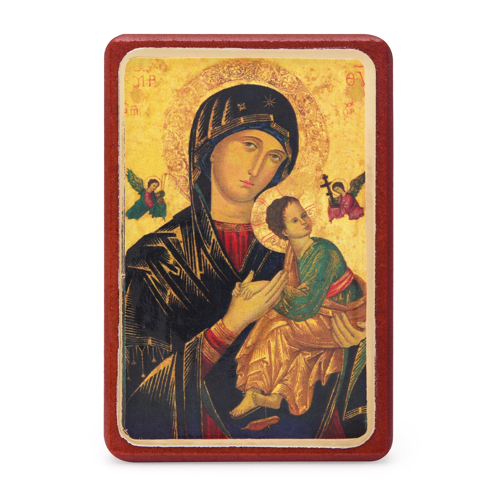 MONDO CATTOLICO ROMA Wooden Picture of Our Lady of Perpetual Help