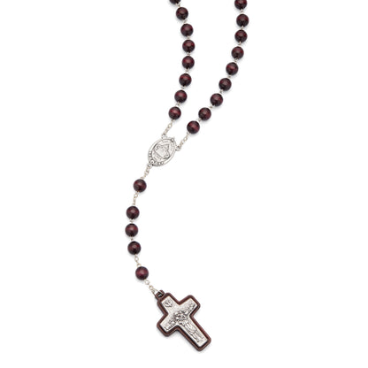 MONDO CATTOLICO ROMA Prayer Beads Wooden Rosary with Pope Francis