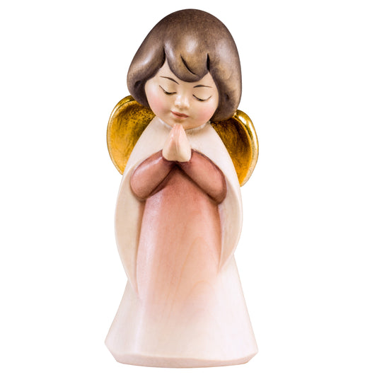 Mondo Cattolico Colored / 9 cm (3.5 in) Wooden statue of Dream angel praying