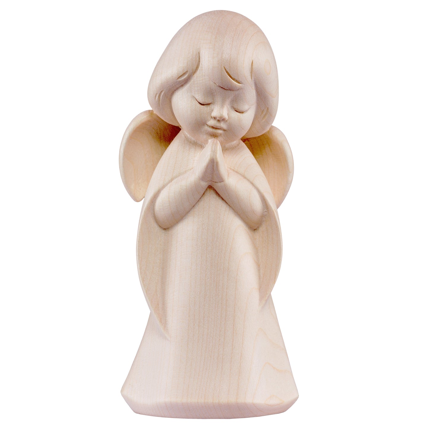 Mondo Cattolico Natural / 16 cm (6.3 in) Wooden statue of Dream angel praying