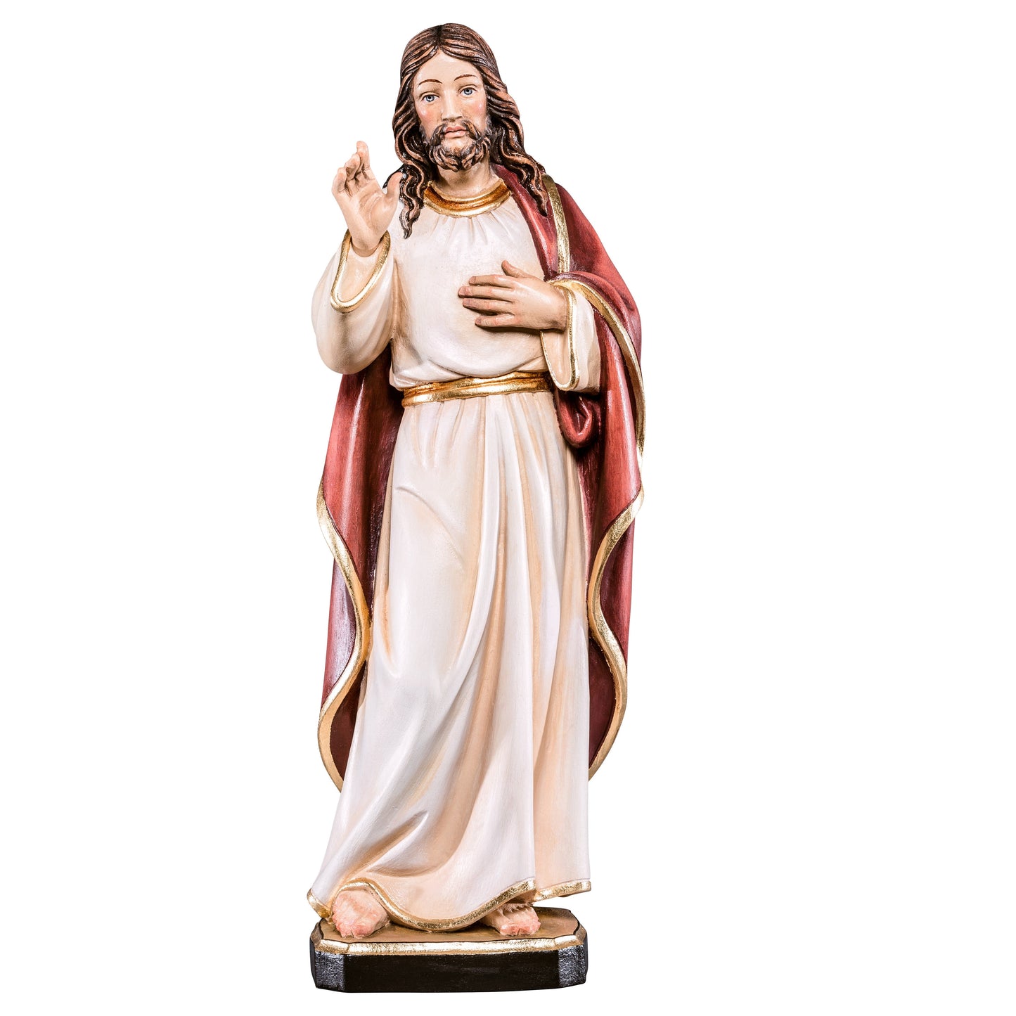 MONDO CATTOLICO Antiqued / 60 cm (23.6 in) Wooden Statue of Jesus Classic Style