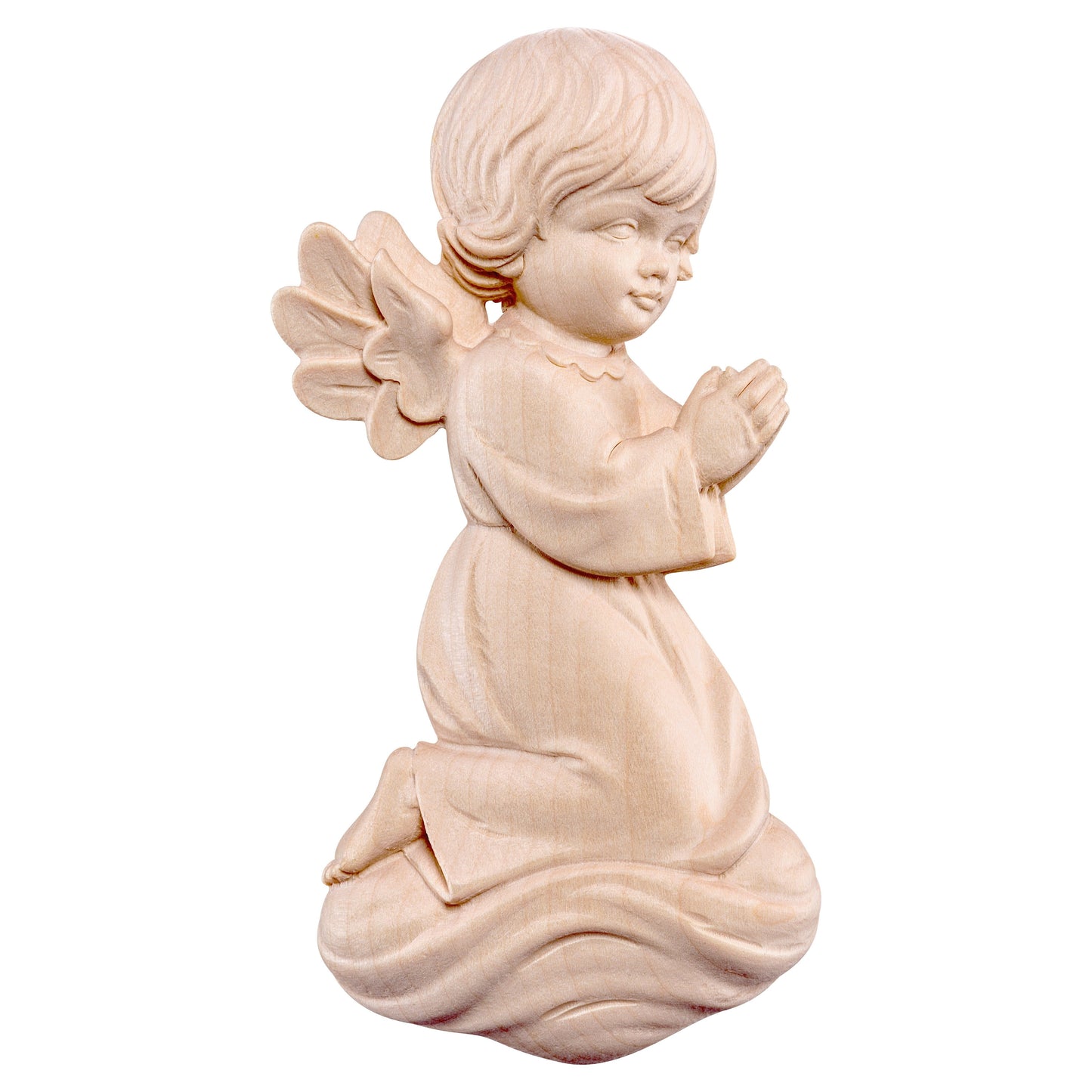 Mondo Cattolico Natural / 17 cm (6.7 in) Wooden statue of Pitti - angel praying