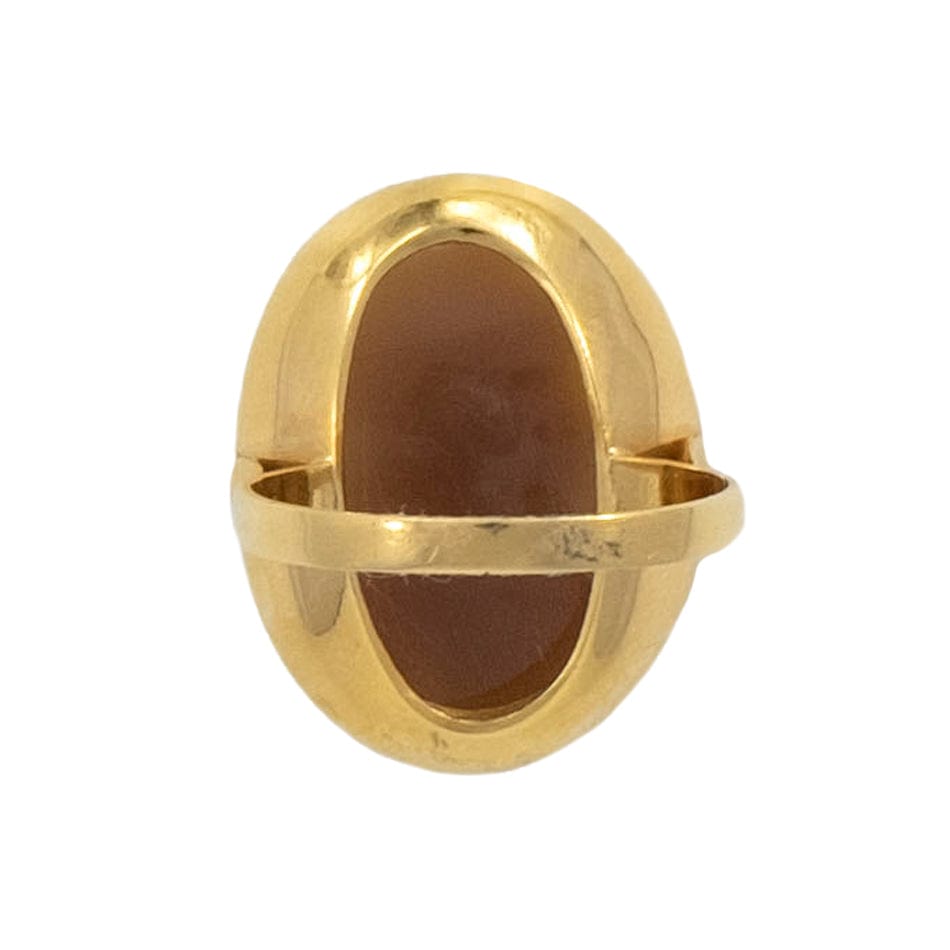 Anillo Camafeo Oro Amarillo Perfil de Mujer MONDO CATTOLICO