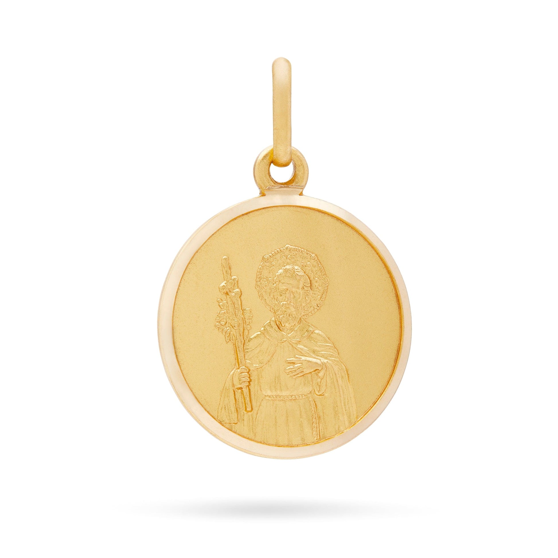 Croce di San Benedetto in oro giallo con medaglia