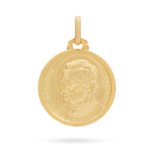 MONDO CATTOLICO Jewelry 14 mm (0.55 in) Yellow Gold Medal of Saint John Bosco